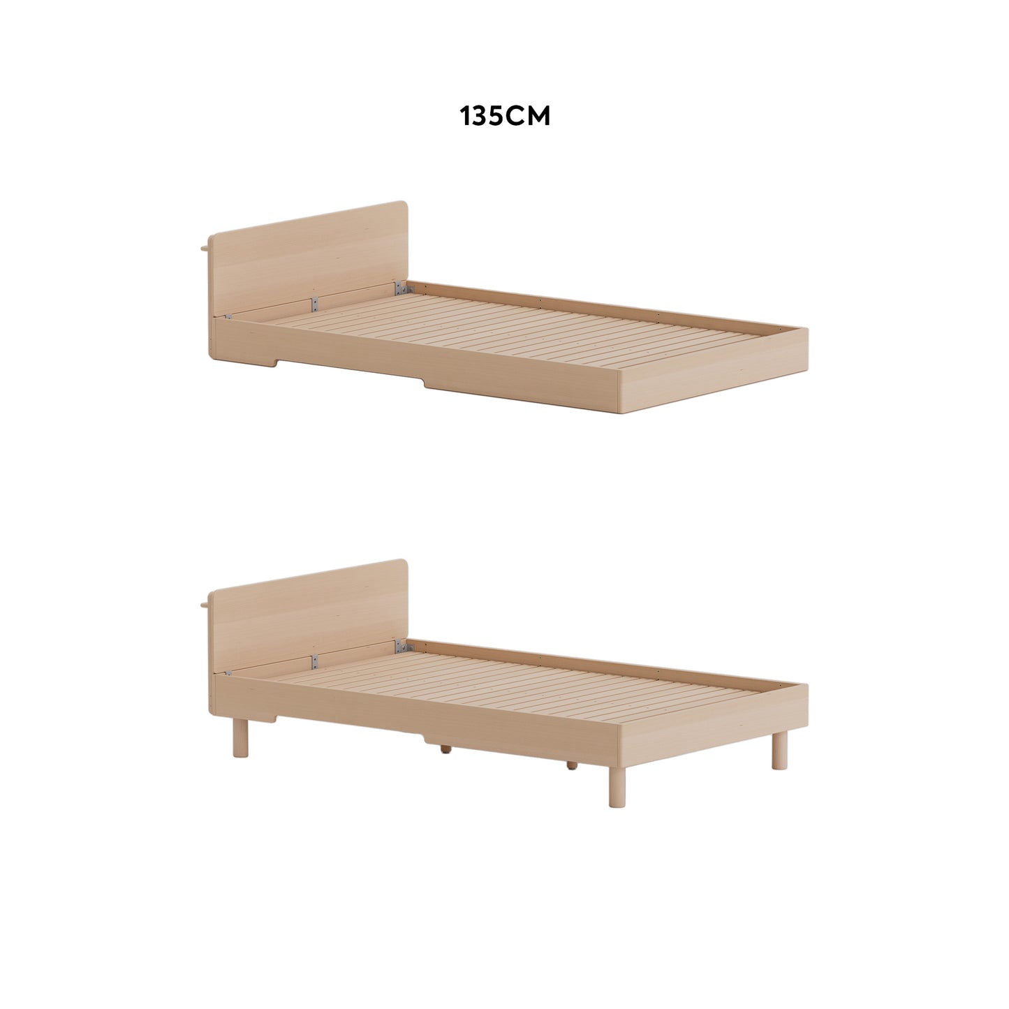No. 1 Bed with Wooden Headboard
