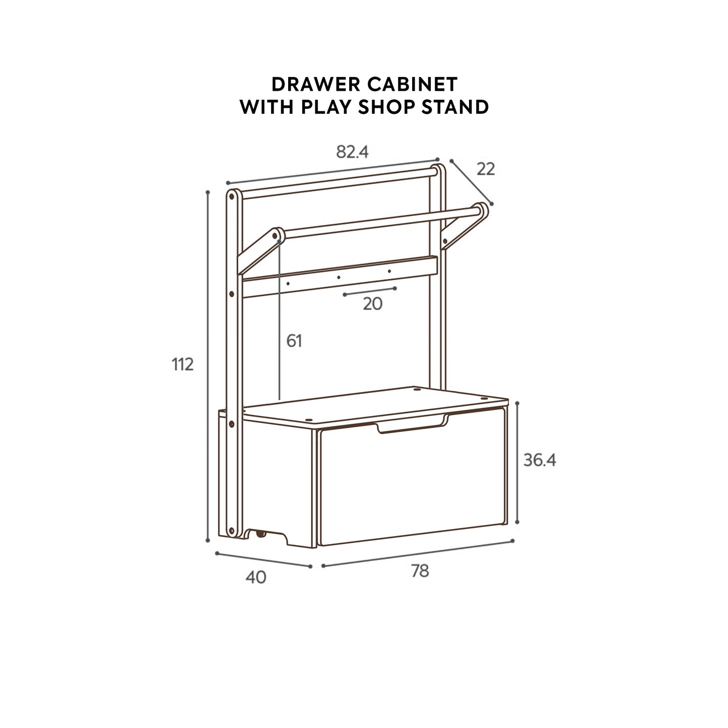 Cube Montessori Drawer Cabinet