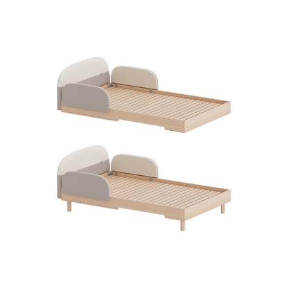 No. 1 Montessori Bed with Colourblock Padded Headboard