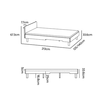 No. 1 Bed with Wooden Headboard