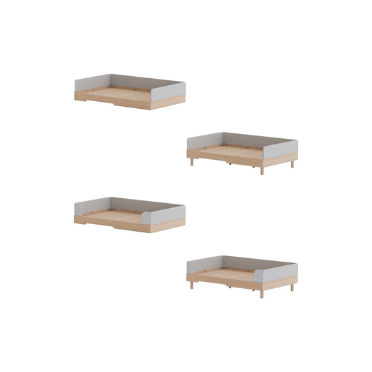 No. 1 Montessori Floor Bed with 3-sided Bedrails
