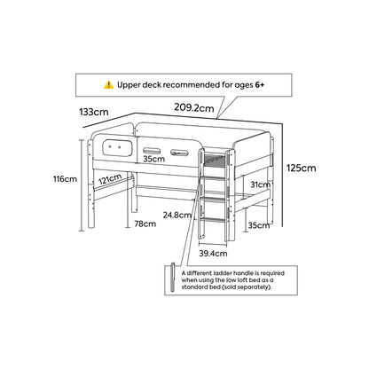 Steady Children's Low Loft Bed